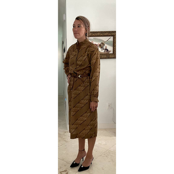 Extremely RARE Vintage Gucci Monogram 1973 Vintage Horsebit Dress RARE - Picture 4 of 10